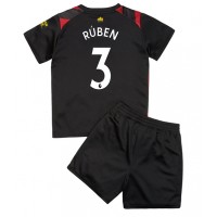 Manchester City Ruben Dias #3 Udebanesæt Børn 2022-23 Kortærmet (+ Korte bukser)